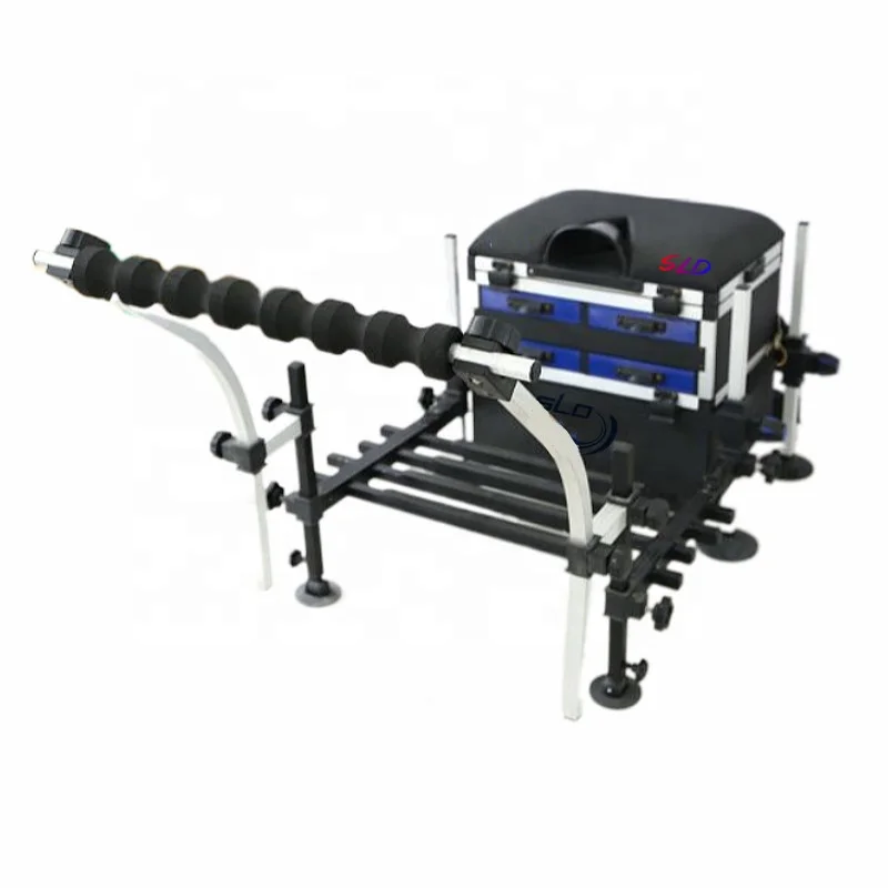 Aluminum  Fishing Seat Boxes  with 5 drawers with adjustable footplate for match & carp fishing
