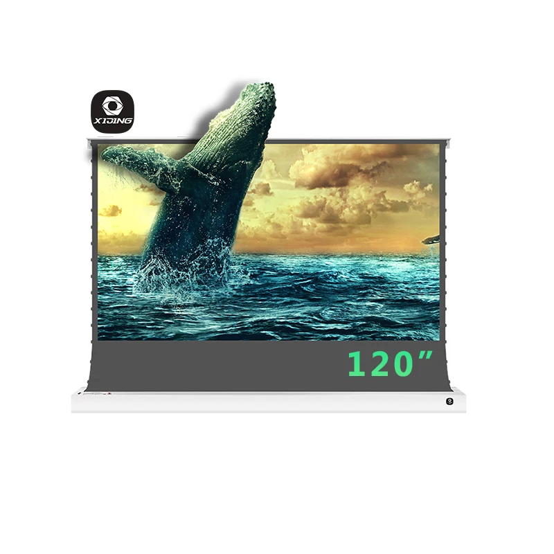 XIJING A1 120 дюймов Анти-свет 4k ALR моторизованный электрический проектор для кинотеатра напольный