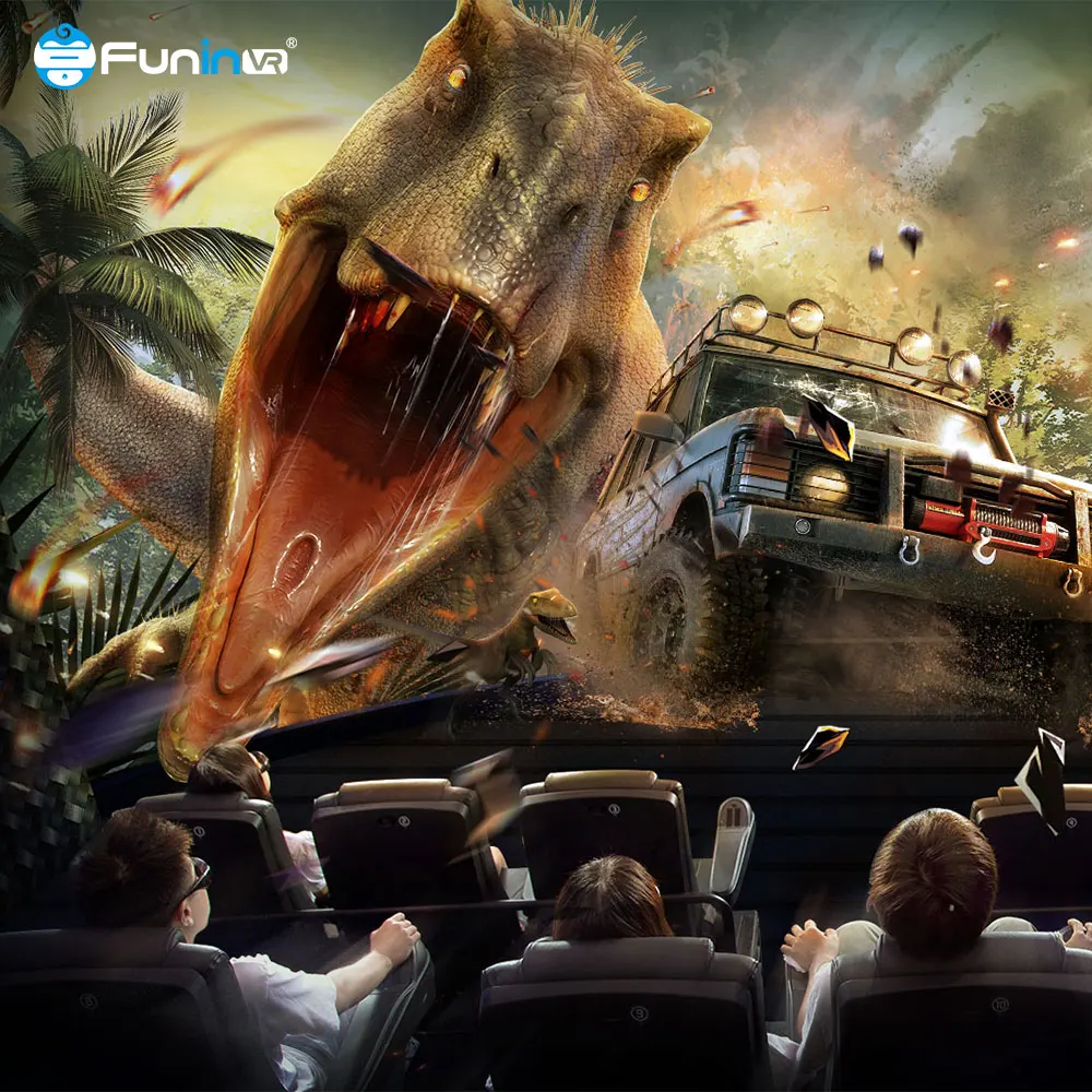 Indoor Amusement Park Hydraulic Driving Platform Vr 12D Dinosaur Vr Cinema Truck 7D Cinema For Sale