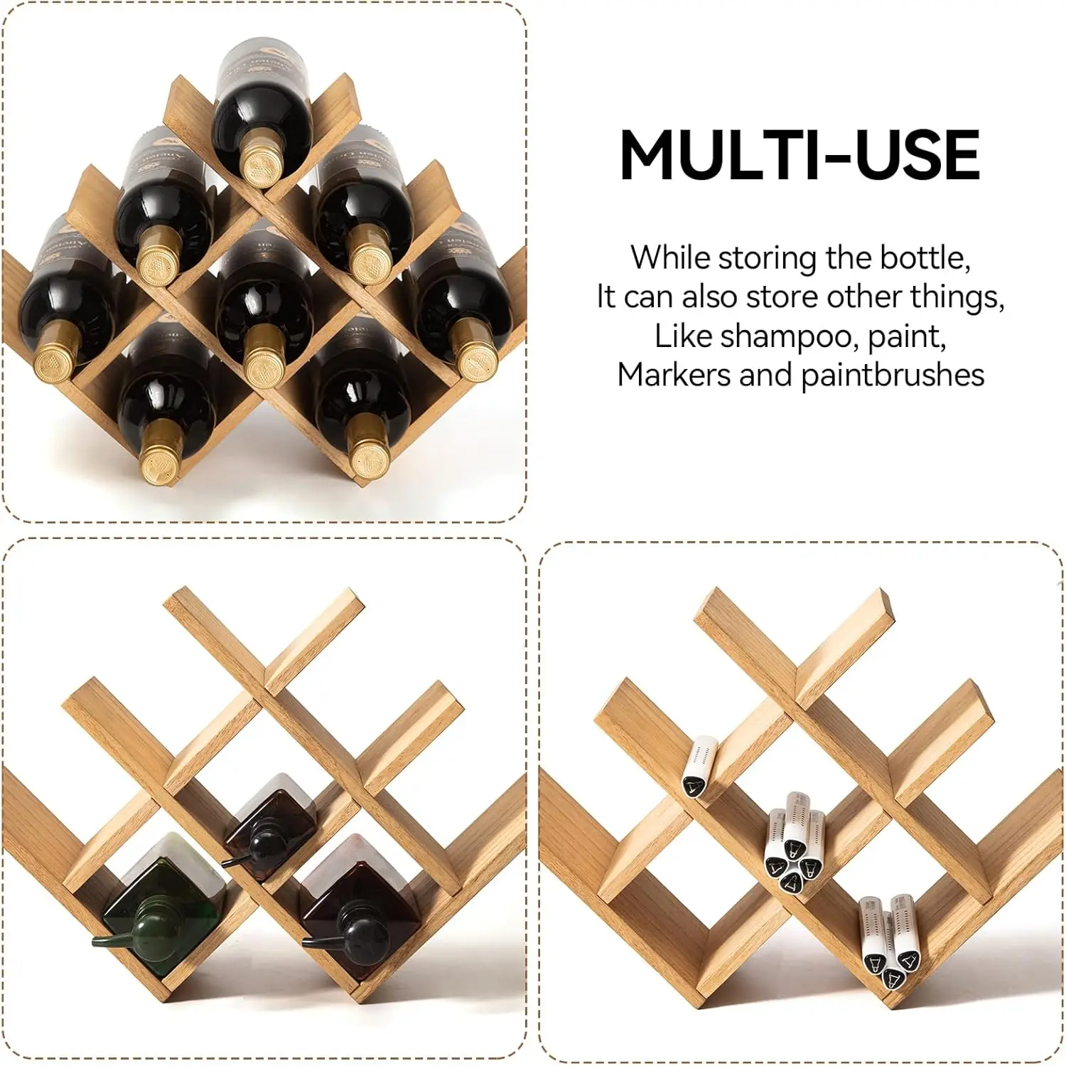 Popular Wooden Countertop Wine Rack Luxury Independent bar Set with Wooden Wedding Banquet Wine Cabinet