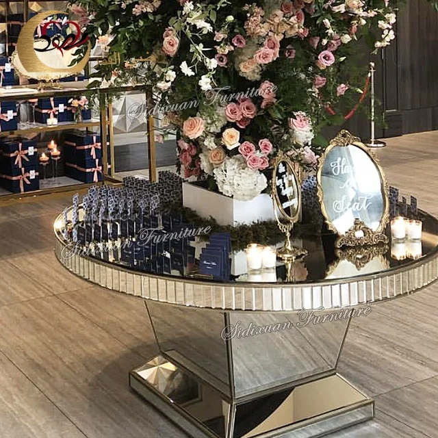 
Romantic design wedding furniture table mariage gold restaurant table set 