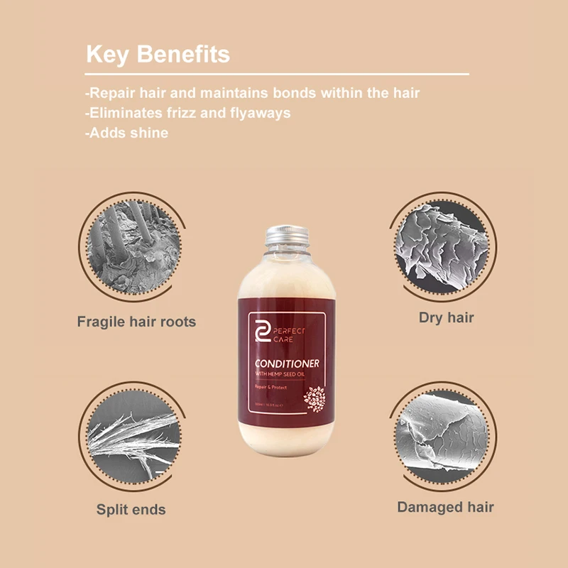 Private label  hemp seed oil anti hair loss shampoo grow hair growth shampoo and conditioner