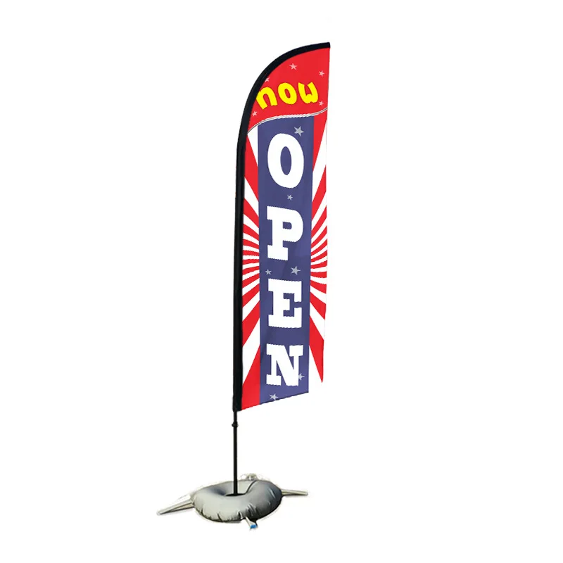 Beach flag Outdoor business activities double-sided feather flag Hotel circuit knife flag custom
