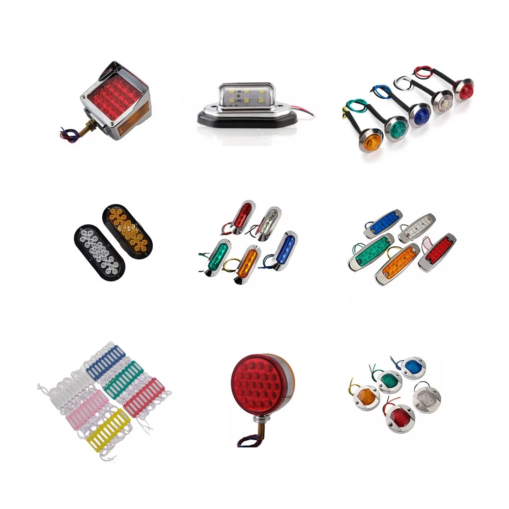 12 В, 24 В, светодиодные габаритные огни для грузовиков, желтый, оранжевый, белый, красный, luces para camiones