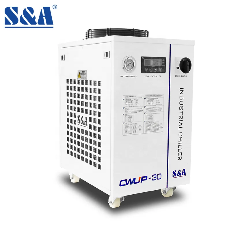 S&A CWUP-30 Air Cooled Inverter 2.48KW Adsorption Industrial Water Chiller With UV Laser System
