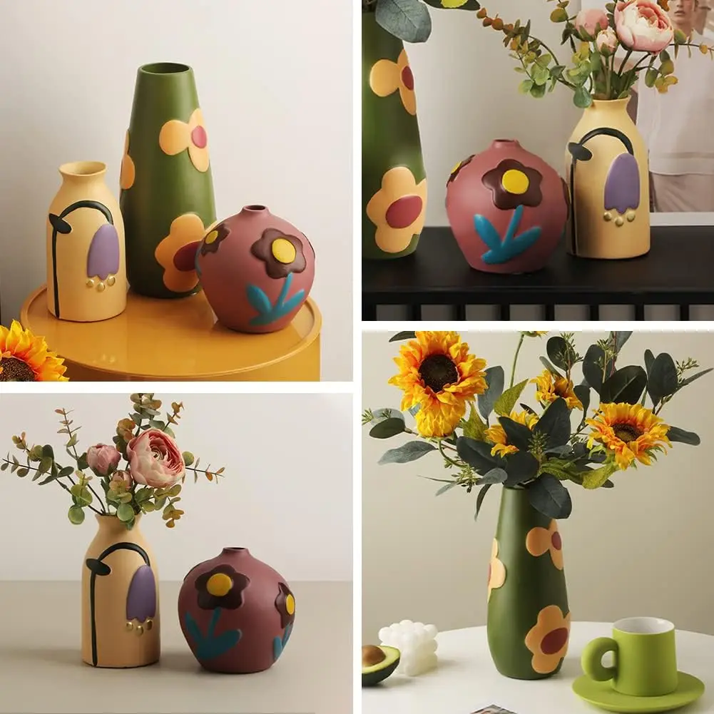 Painting Japanese Style Ceramic Vase