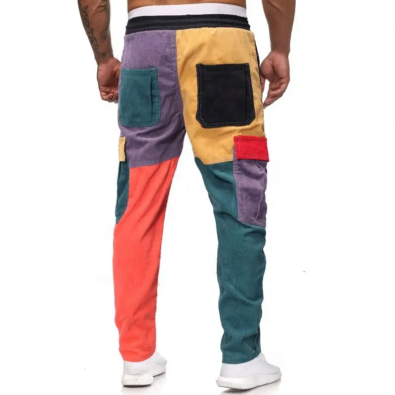 DOVEN OEM Cargo Jogger Pants Fashion High Quality Corduroy Thick Heavy Weight Mens Pants