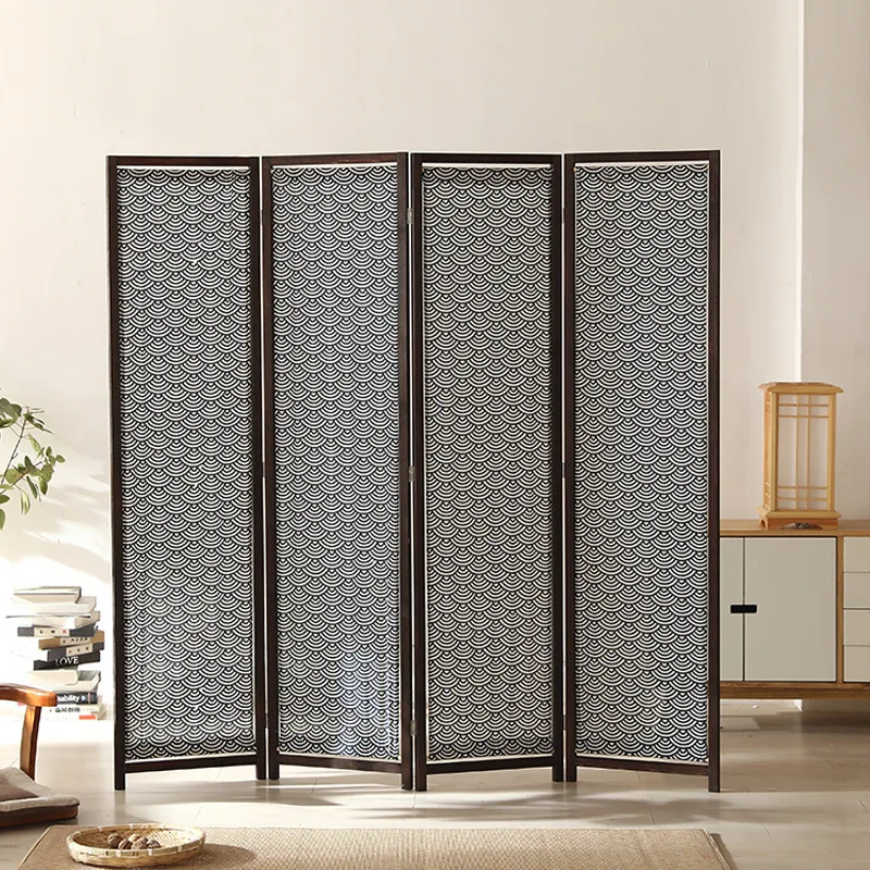 Hotel & Office Removable Fabric Screen Washable Changing Partition Foyer Movable Folding Screen for Room Dividers & Separations
