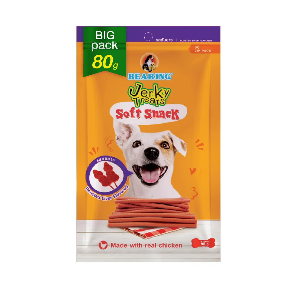 The Best Quality Product of BEARING Jerky Treats Stick 80 g. #Roasted Liver from Thailand