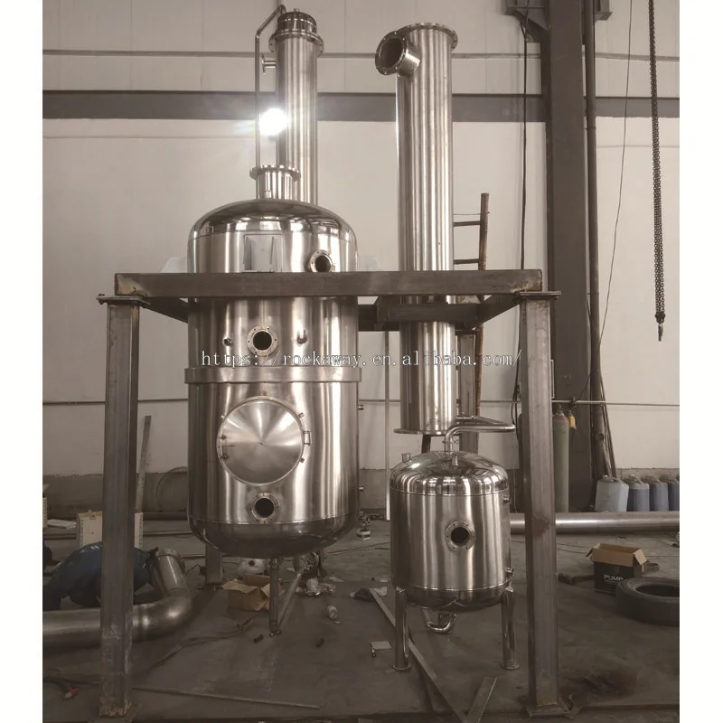 Triple-effect falling film evaporator / vacuum concentrator for juice / milk / whey