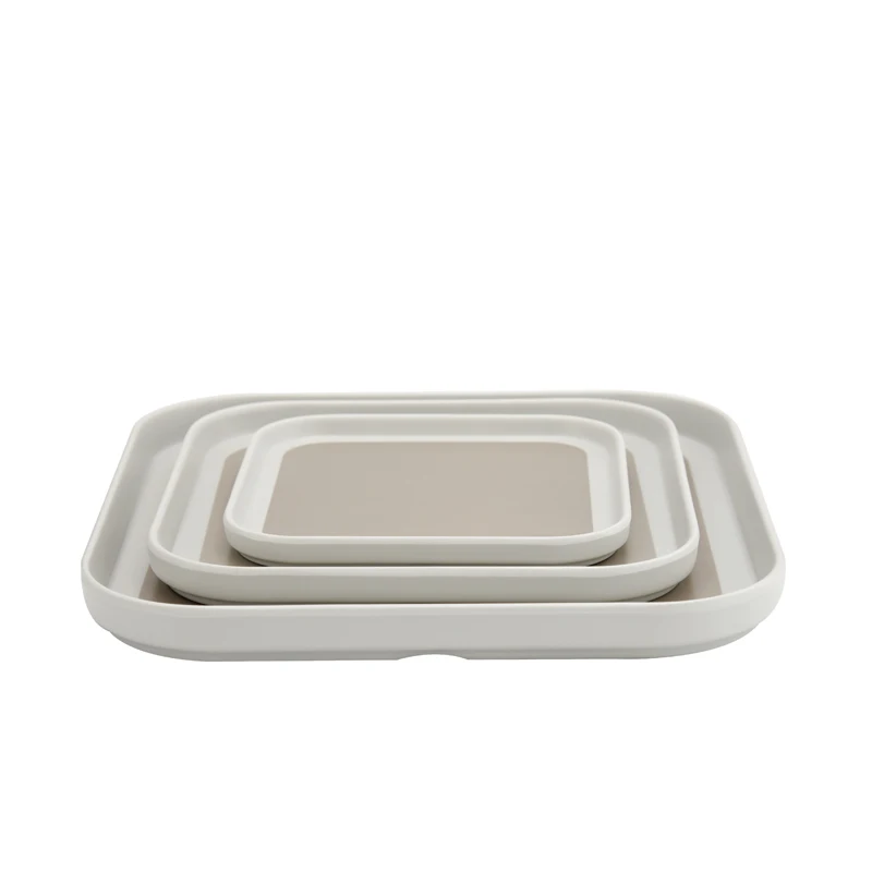 High quality hotel restaurant Plastic Melamine round dish plate double colour