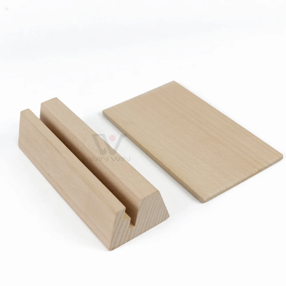 High Quality Wooden Blank Calendar Stand Natural Wood Customizable Calendar Stand Photo Frame