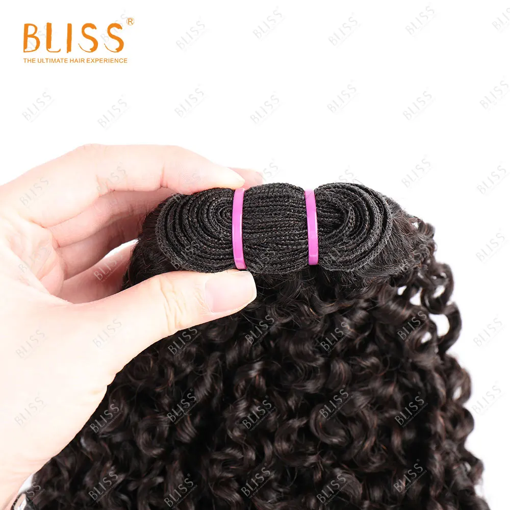 Bliss raw virgin unprocessed human hair 100% virgin human Indian hair Peruvian luxury curly 10A natural hair bundles