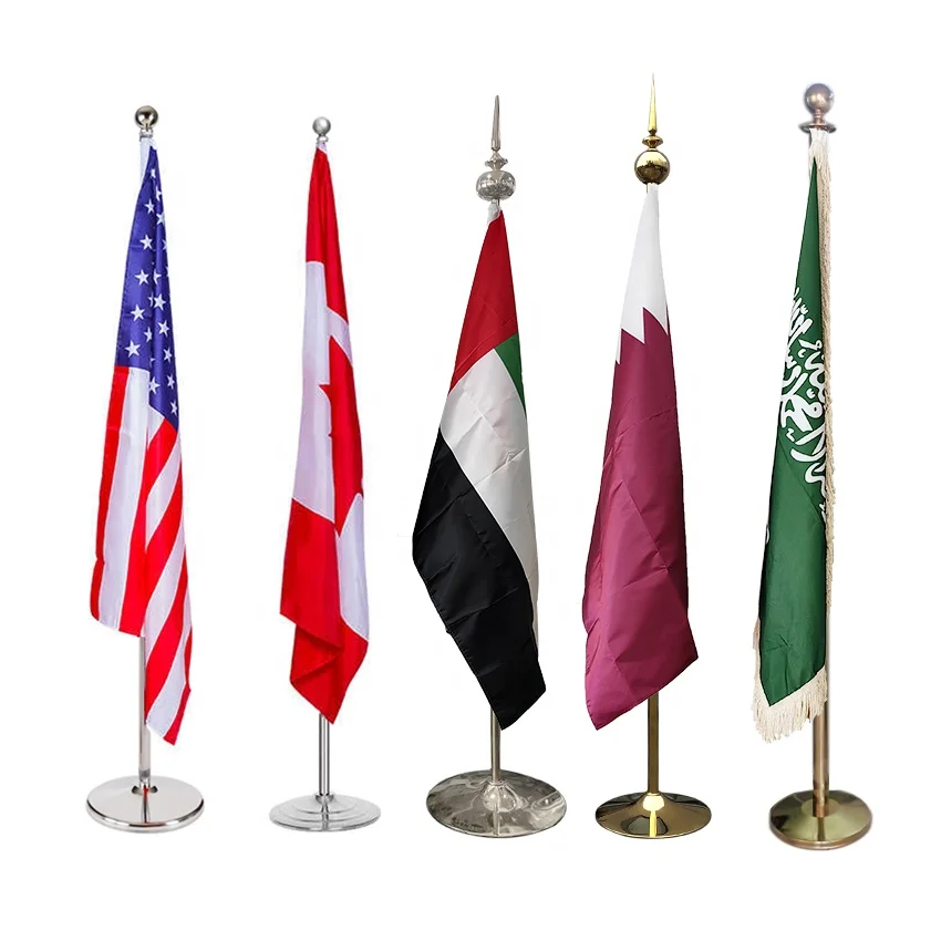 Крытый стоящий флагшток высокое качество 2 м 6 3 для офисная Конференция флагодержатель помещений с подставкой