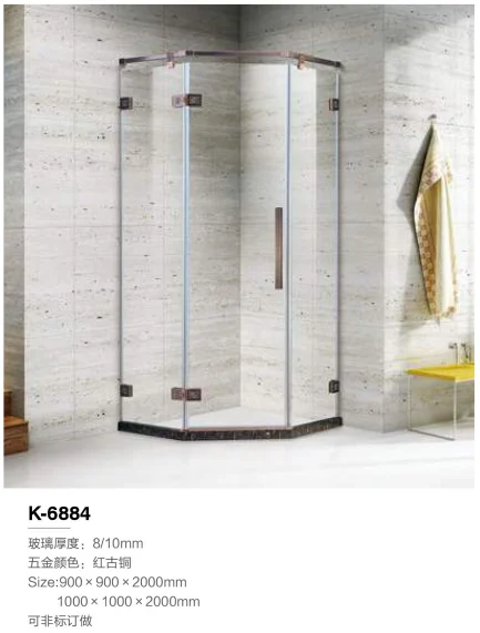 K-6701 Hotel And Home Used Walk In Economic Sliding Clear Glass Shower Enclosure