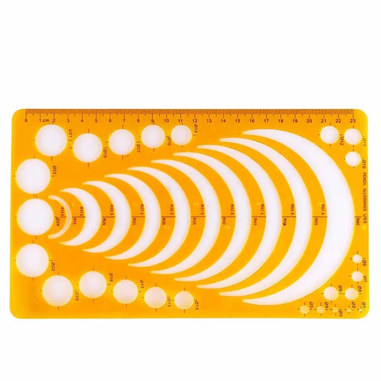 Оранжевая акриловая позиционирующая линейка шаблон для кожевенного ремесла Акриловые Лоскутные инструменты