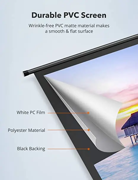 100 дюймовый 16:9 штатив проекционный экран фронтальный экран с подставкой лучший наружный двор