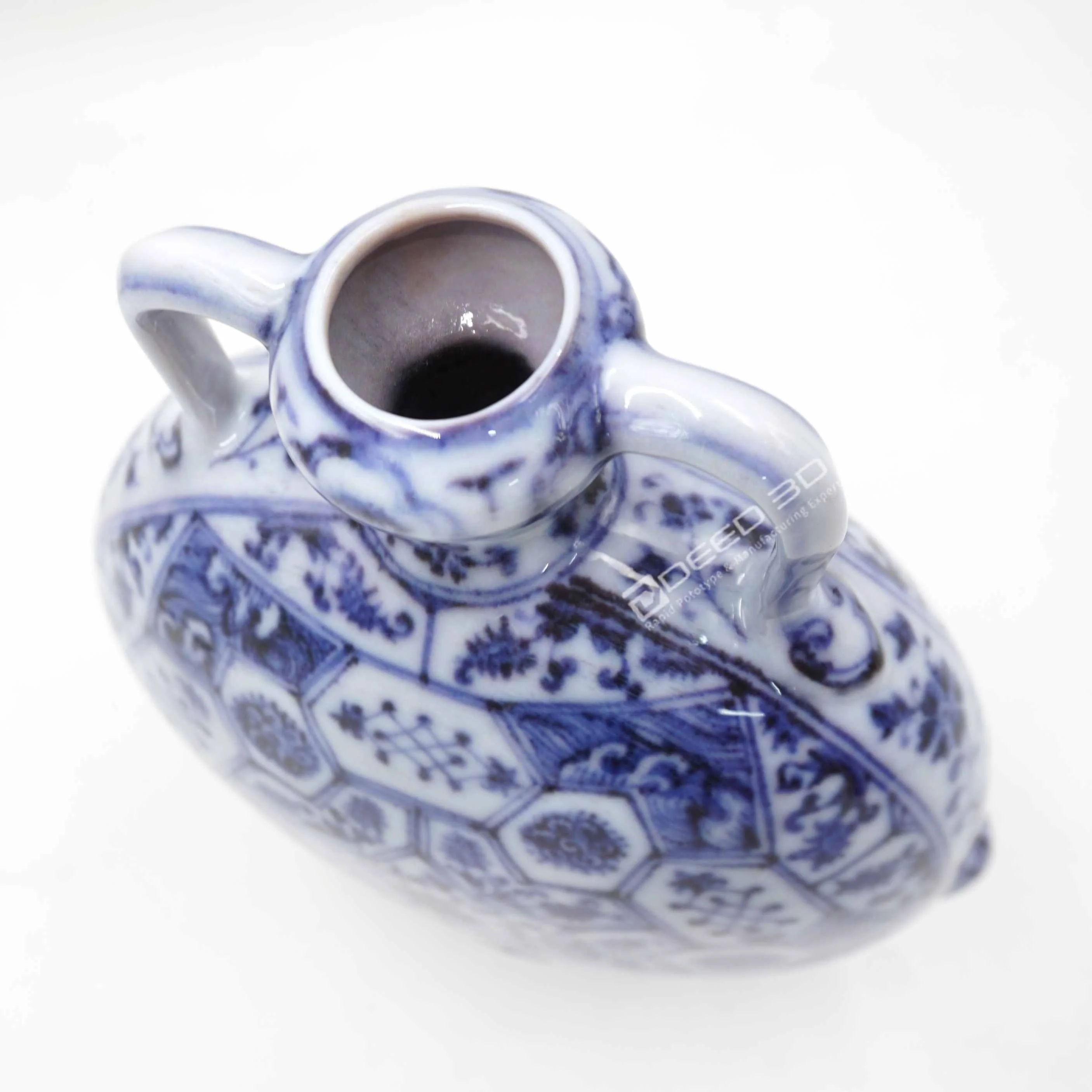 OEM ODM Chinese tradition blue and white porcelain pattern home decor flower vases 3d resin printing service