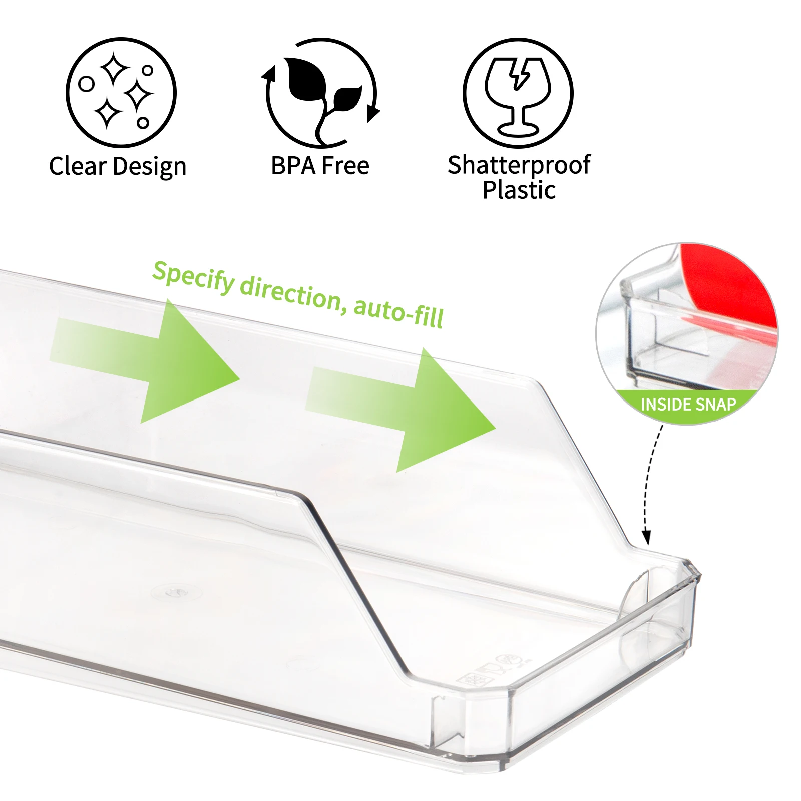 Kitchen Plastic Pantry Can Fridge Freezer Storage Organizer Clear Soda Can Dispenser