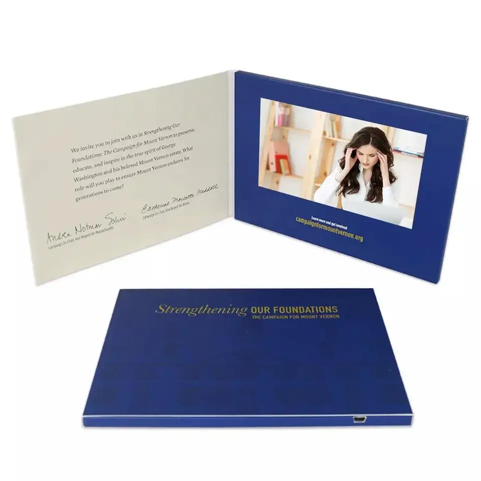 Customize Video Photo Play Book with LCD 2.4 4.3 5 7 10 inch Screen Video Player Book