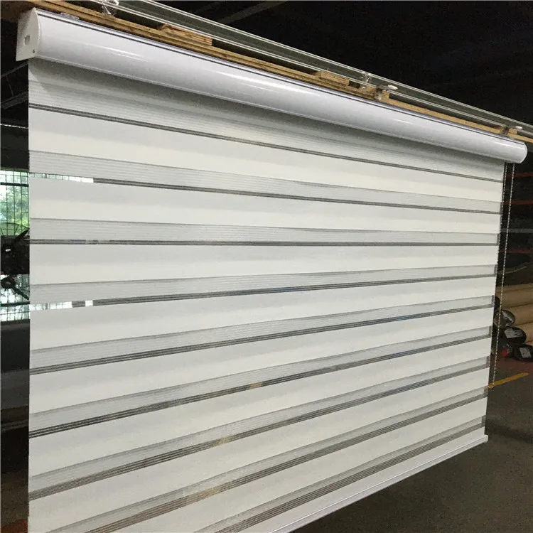 Plastic Chain Control Zebra Roller Blinds Shades Roller,zebra Blinds Fabric French Window Horizontal Pattern All-season Support