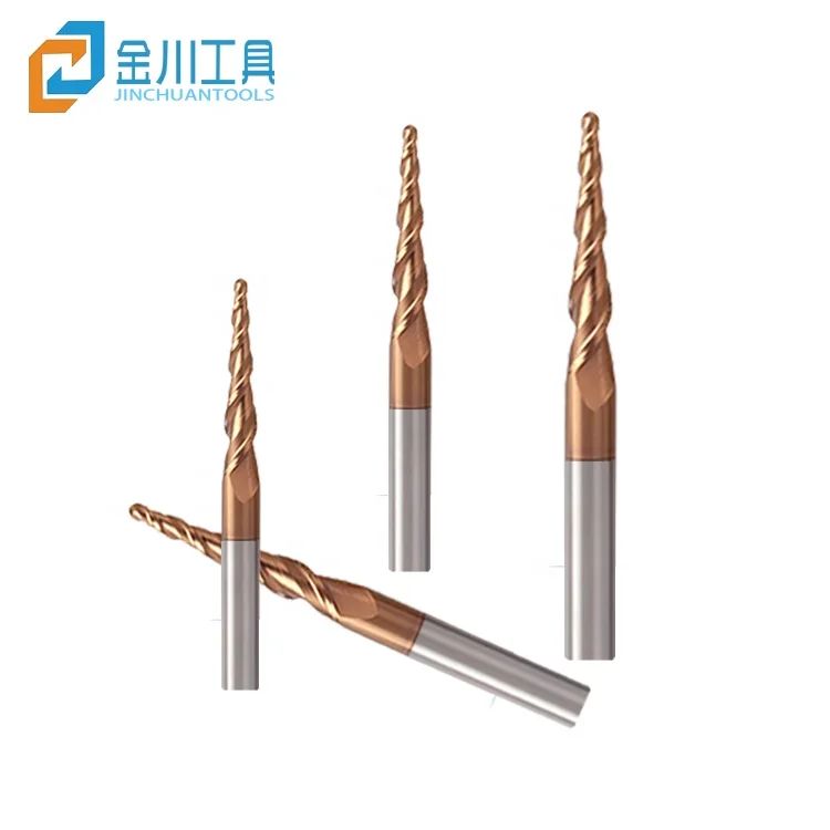 Tapered Ball Nose Carbide End Mill R0.5*D6*20*50L*2F HRC55 Engraving Milling Cutter router bits for woodworking router bit