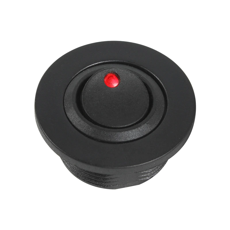 TYTXRV OEM High Quality RV Accessories Black Color Red Light 12V/24V Button Circular Light Switch