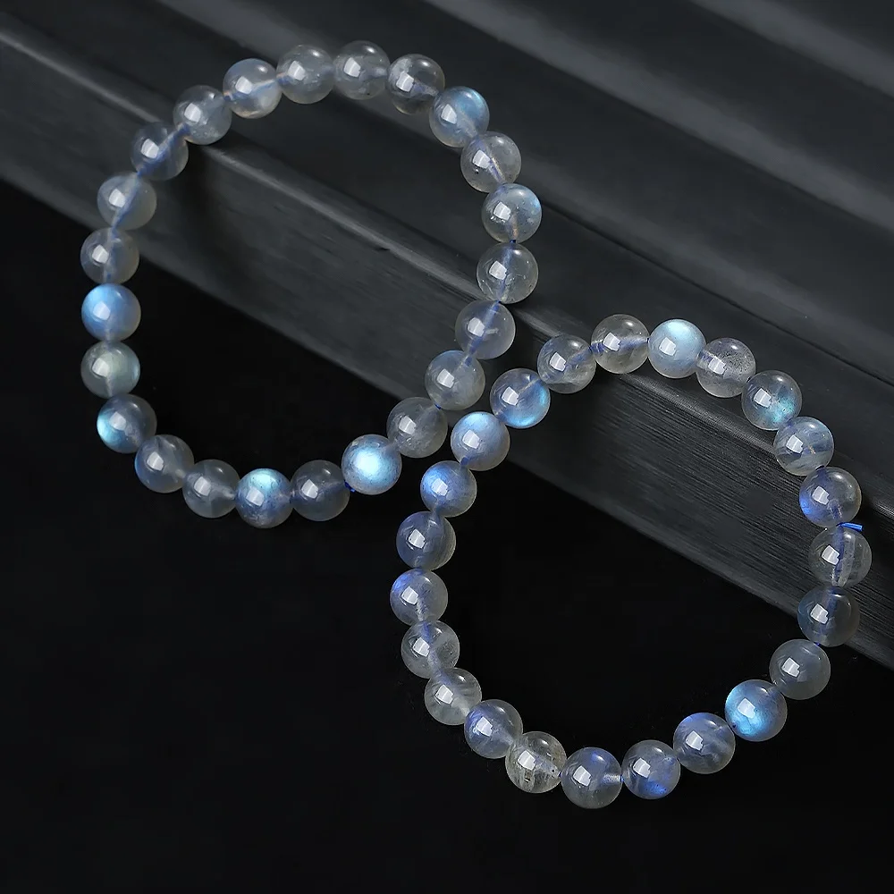 JSES A++ Natural Blue Labradorite 6/7/8/9/10mm Bracelet Loose Gemstone Crystal And Stone Beads for Jewelry Making Wholesale
