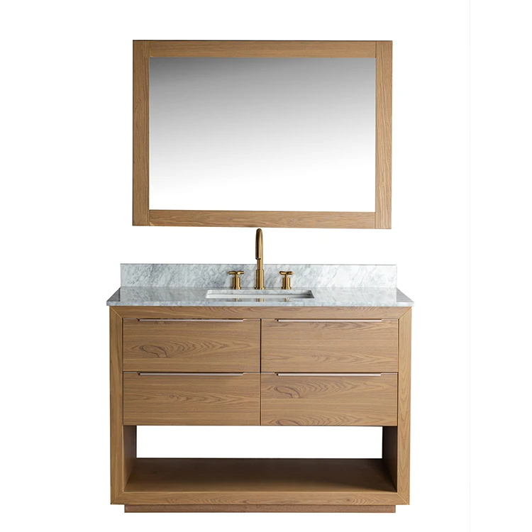 Bathroom Vanity Modern Floor-standing Single Sink Bathroom Storage Furniture
