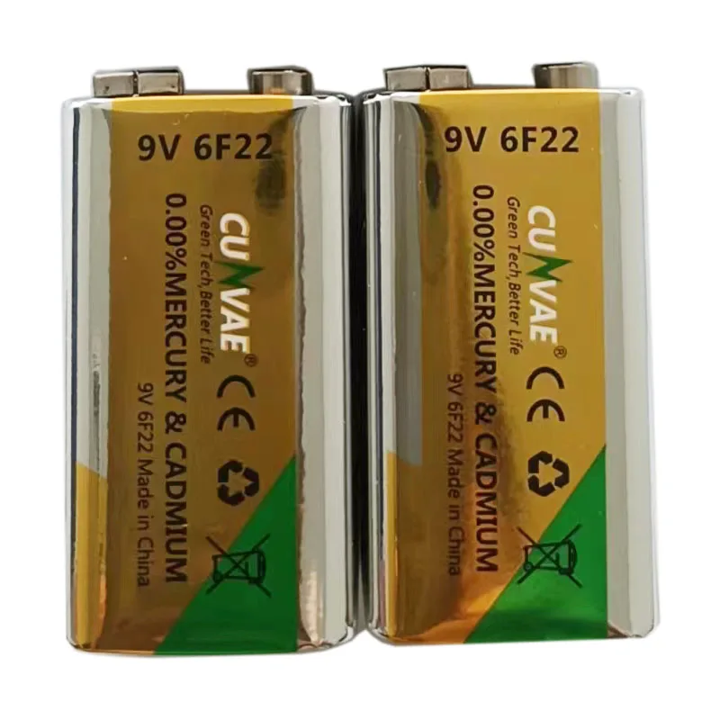 OEM Single Use Battery 9V Dry Carbon Extra Heavy Duty 9Volt 6F22 9-Volt Dry Battery with Customized Service Long Lifetime