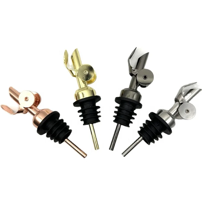 304 stainless steel automatic opening and closing kitchen spice bottle stoppers oil pourer