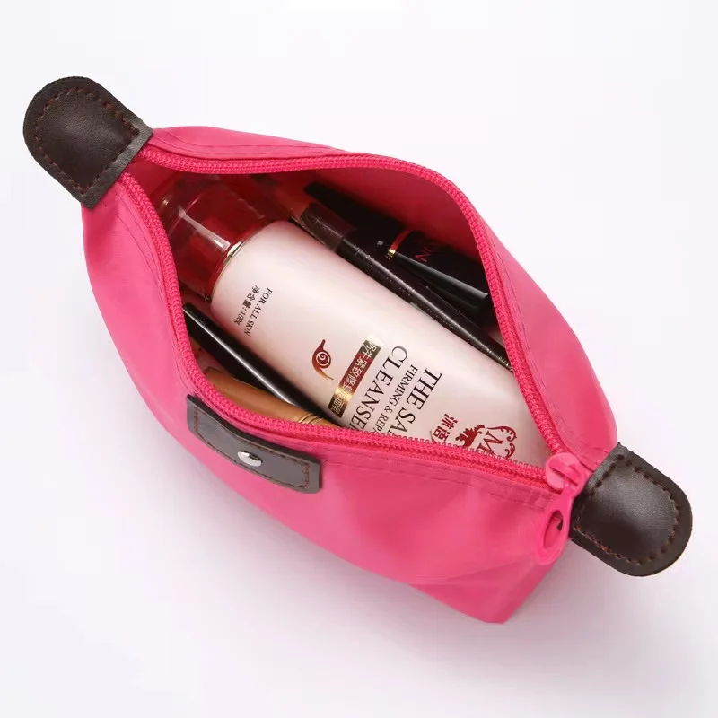 Cute large makeup bag portable travel lazy person convenient folding dumplings cosmetics gift storage bag