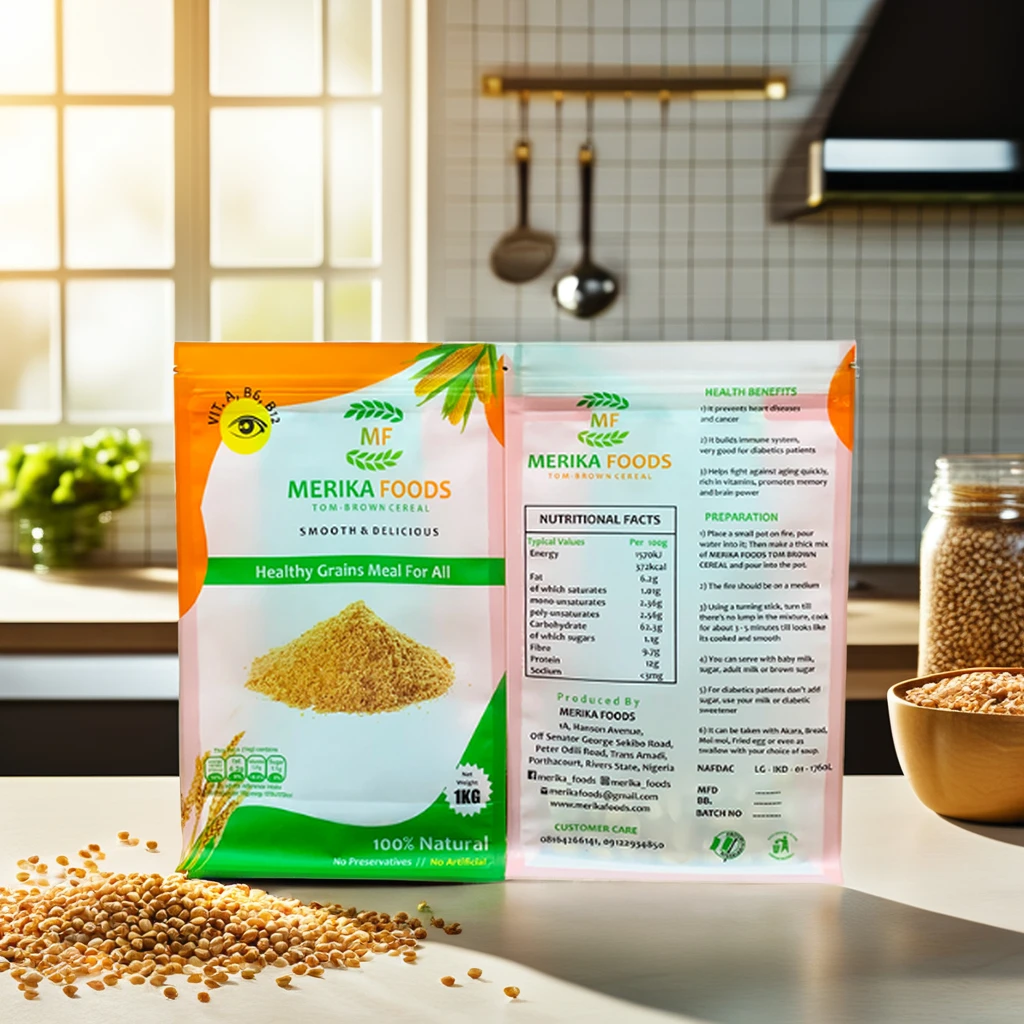 Custom Printed Food Storage Bag Plastic Spices Grains Meals Oats Packaging Standing Flat Bottom Pouch Zipper Bags To Pack Rice