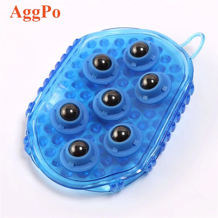 Handheld Massager Stainless Steel Ball, Body Cellulite Relax Massager Brush with 7 Balls, Arm Neck Magnet Massage Brush