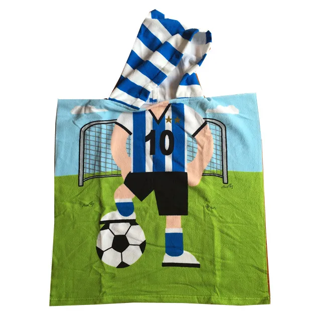 Cheap kids hooded ponchos swimming towel beach towel poncho children