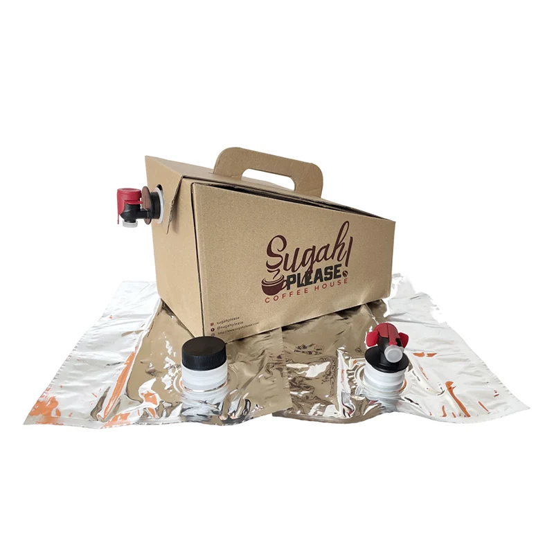 Custom disposable coffee dispenser boxes for catering,  to go container insulated portable coffee box servers with handle