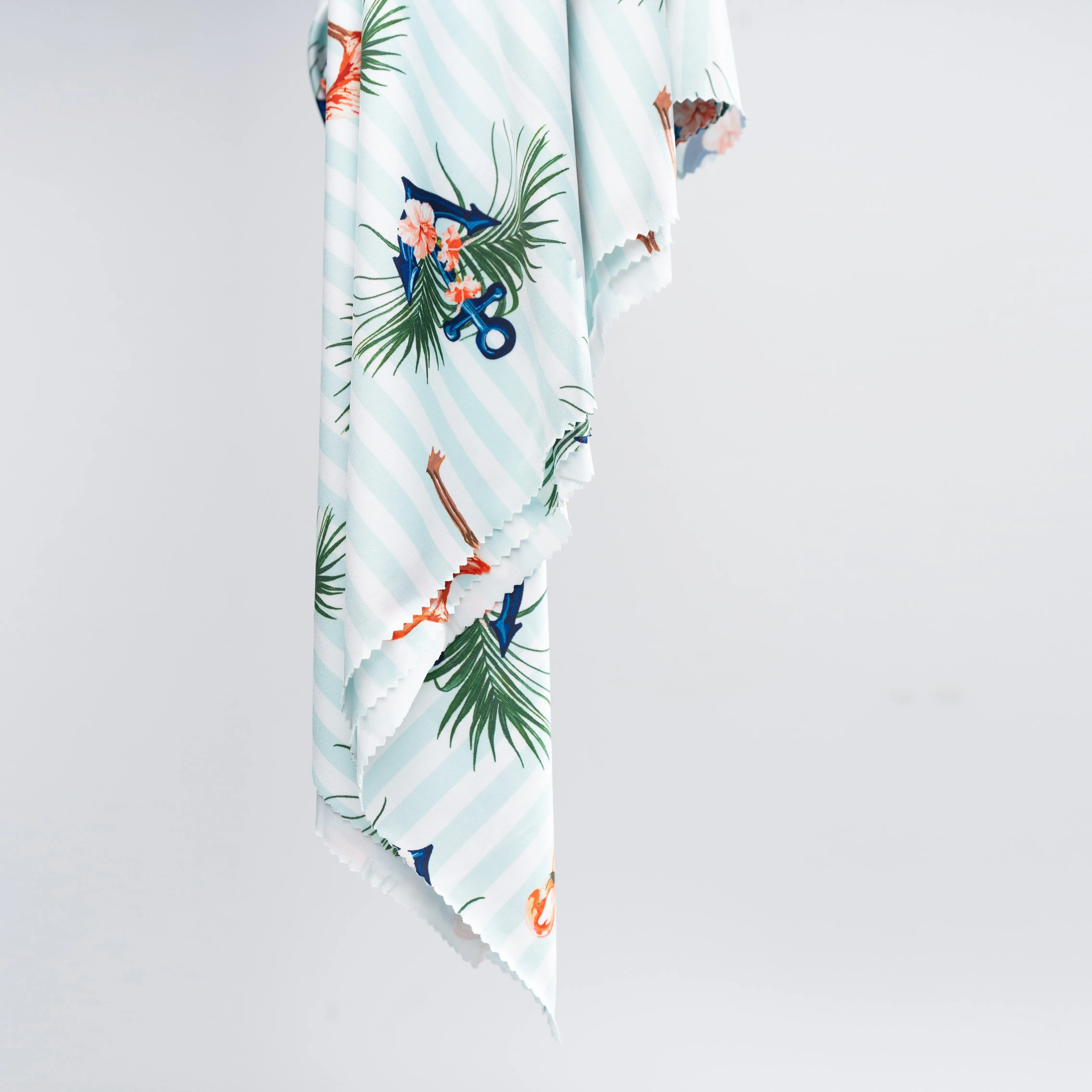 Wholesale Spandex Polyester Floral Printed Stretch Fabrics Breathable Dresses Skirts Fabric
