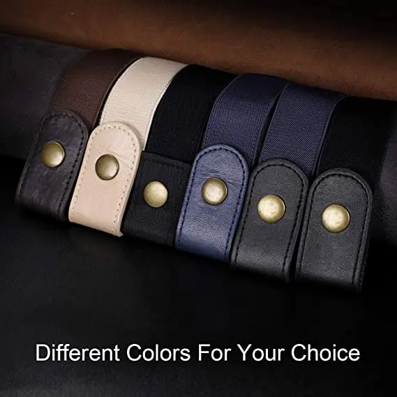 Buckle-less No Buckle Stretch Belt for Women Jean Buckle Free Adjustable Elastic Waist Belt No Bulge No Hassle Invisible Belts