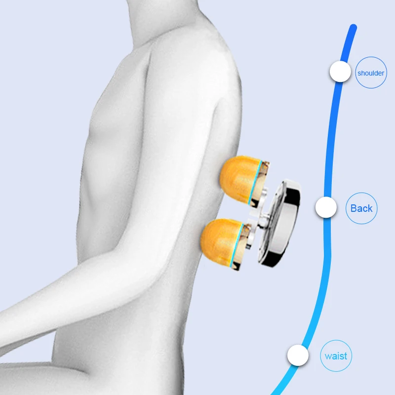 Back massage pad constant temperature massage cushion positioning local heating back waist massage pad home and car
