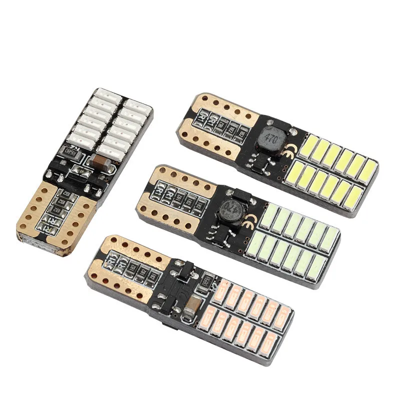 W5W Canbus Led 194 168 T10 3030 24Smd 4014 Dc12V Interior Light Car License Plate Lights T10 Led Bulb Canbus Park Light