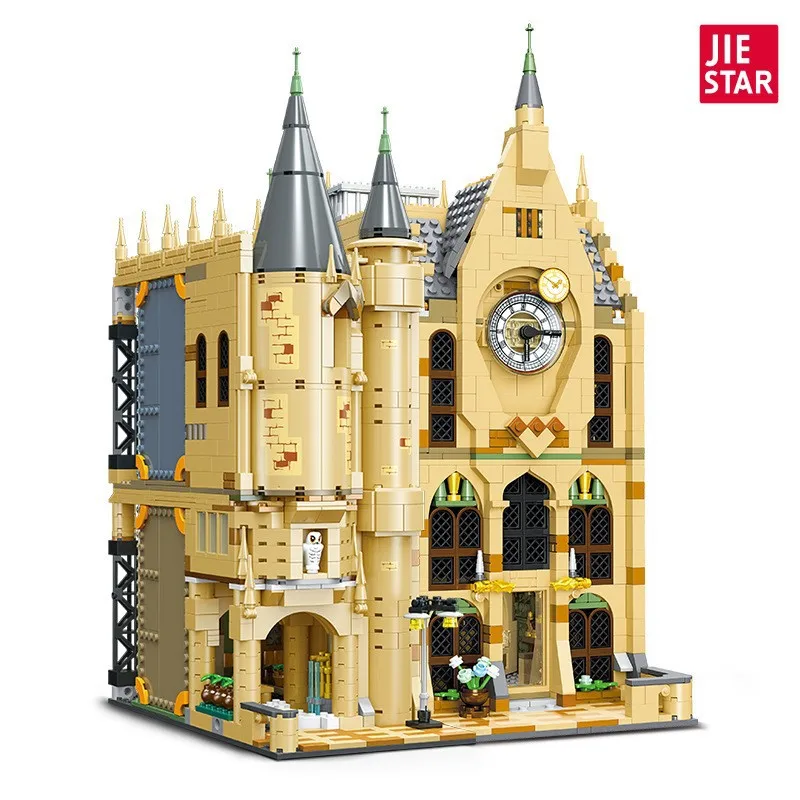 zhiqu 2024 New 3D Hogwarts Castle Model 1108 Pcs Moc Building Block Set Plastic Collectible DIY Toy for Adults and Teens