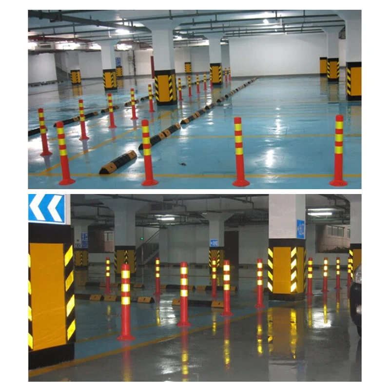 Lane Elastic Traffic Parking Barrier Warning Post