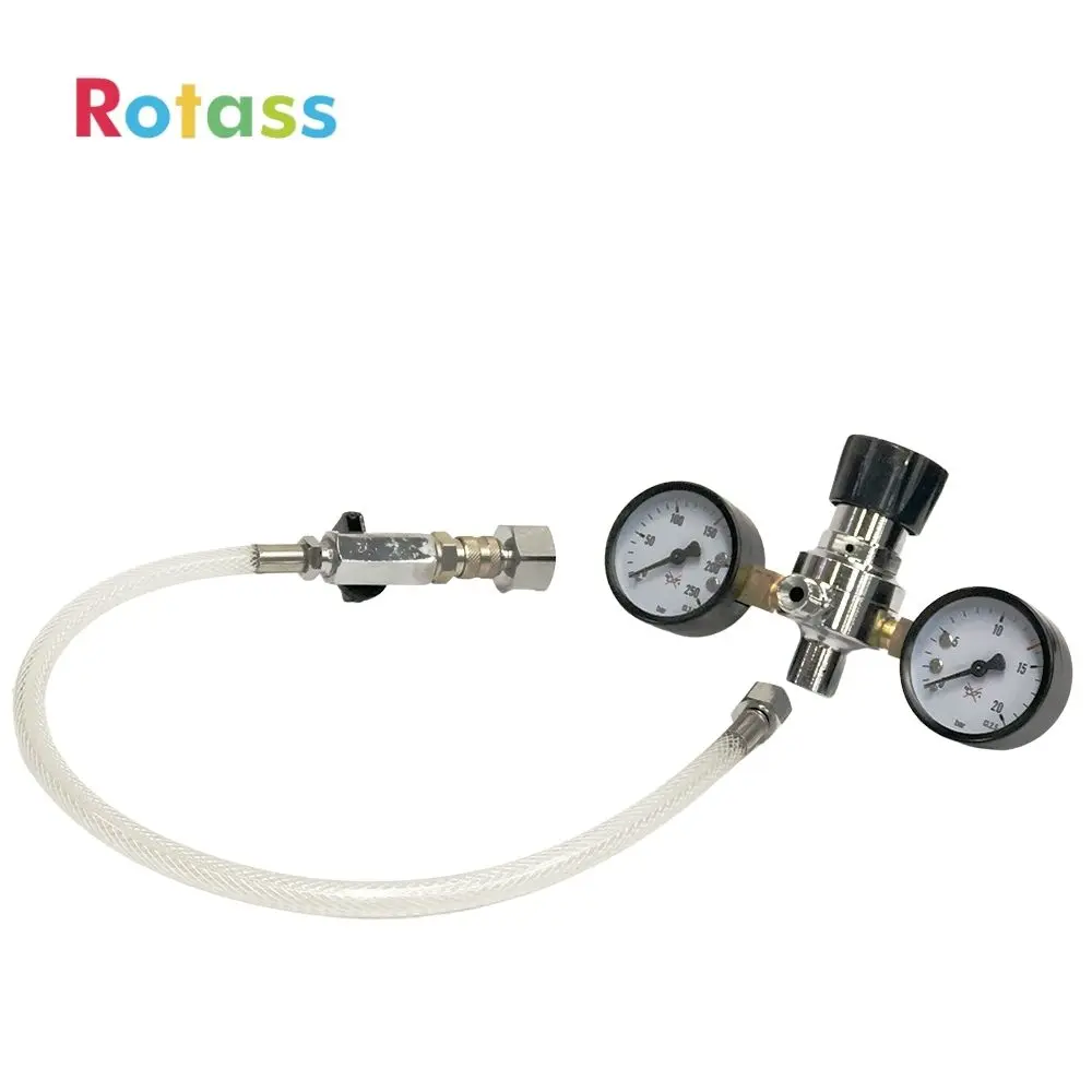 Вращающееся кремовое зарядное устройство 580 г, газовые латунные регуляторы давления воздуха для дозатора whipper
