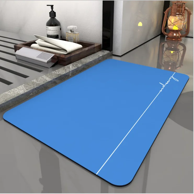 Premium Quality Strong Water Absorbent Foot Mat Anti Slip Damp Proof Diatomite Bath Mat Diatom Soft Mat For Bathroom