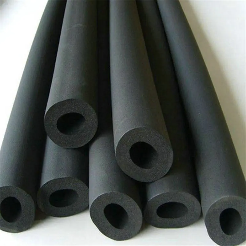Pipes Insulation Rubber Foam Black Rubber Insulation Tube  Closed Cell FoamPipe chilled water pipe rubber foam heat insulation