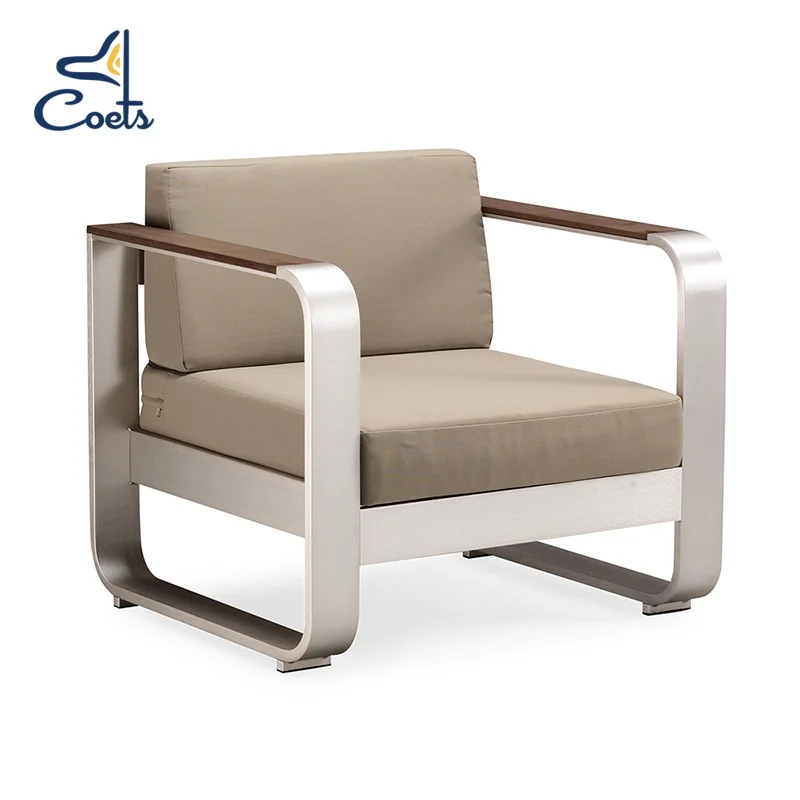 Ready to ship fabric seat  all weather aluminum patio furniture outdoor sofa