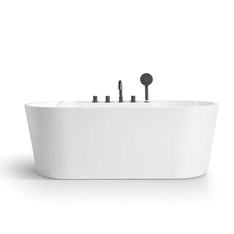 Modern design cheap in door freestanding white acrylic soaking bathtub hot sales bath tubs with faucet