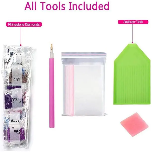 5D DIY Full Drill Diamond Painting  Purple Flower Vase Cross Stitch Embroidery Diamond Painting