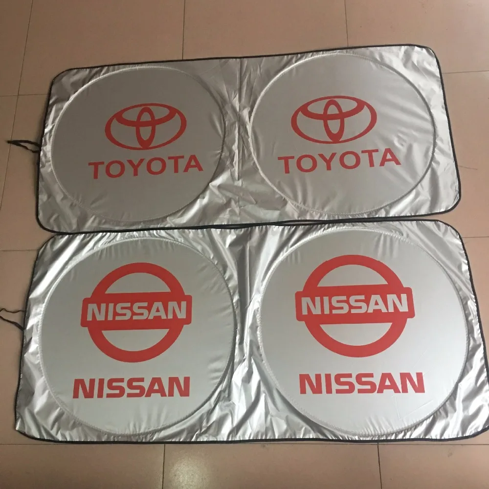 Hot Sale Popular Promotion Double Circles Tyvek Folding Car Sunshades For Front Window