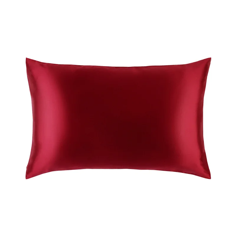 2024 Hidden Zipper Enveloped Hypoallergenic Silk Satin Pillowcase 100% Mulberry Pillow Case with Gift Box Set